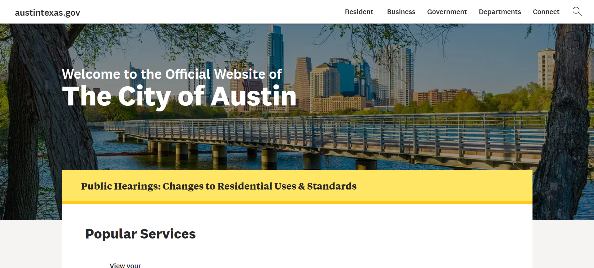 Sitio web de la Ciudad de Austin