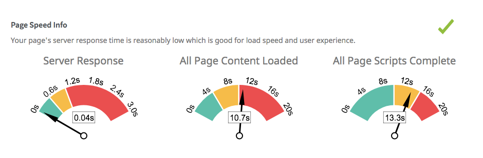 page speed info