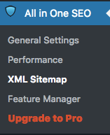 Come aggiungere la mappa del sito XML all in one seo